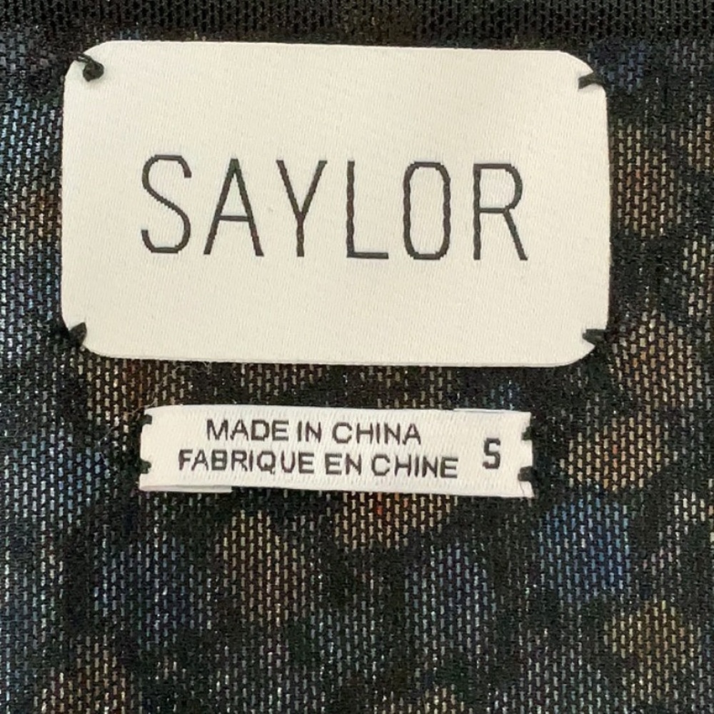 SAYLOR Temporly Blue Floral Long Sleeve Dress Size S - Picture 4 of 6